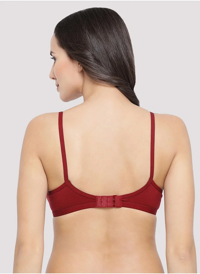 كلوفيا Clovia Pack of 2 Non-Padded Non-Wired Full Coverage Bra - Cotton Rich