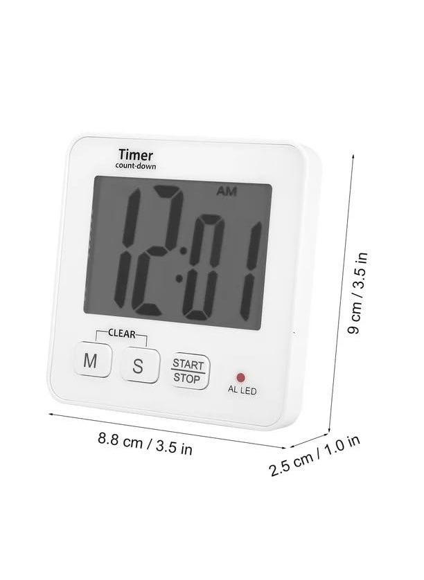 R-TEK RTEK Digital Kitchen Timer Stopwatch with Large Digits LCD Display Countdown Function Loud Alarm Magnetic Stand for Kitchen Use Battery Included  - Image 2