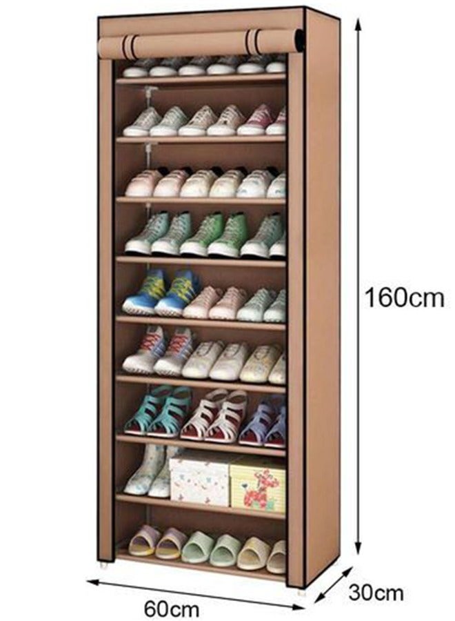 BLOOMING TIME 10 Layer Non-woven Simple Shoe Rack, With Dust Cover, Large Capacity, Suitable For Most Shoe Types - Image 2