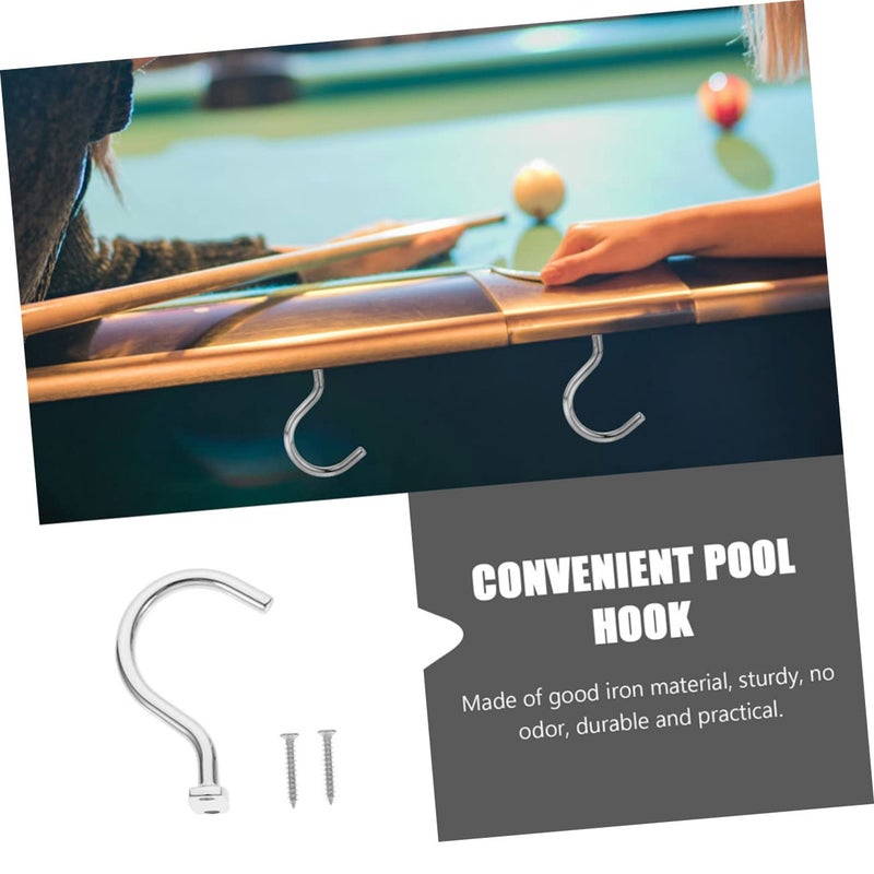Black 2 Pack Billiard Table Rack Hooks Durable Snooker Cue Frame Storage Accessories - Image 5