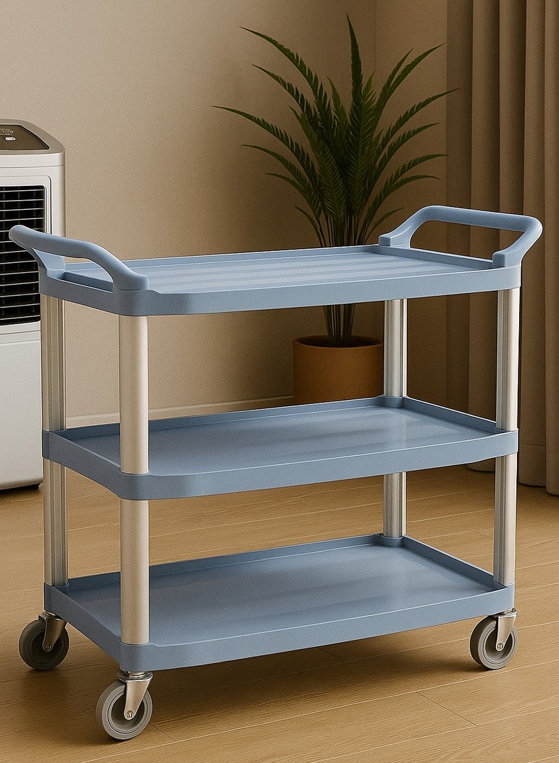 المفرج عربة تقديم طعام من 3 طبقات رمادي 86x42x96سم - Image 1