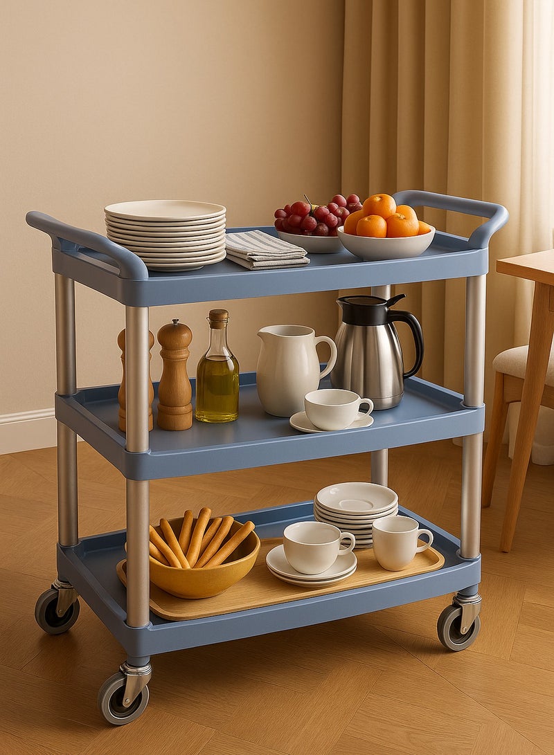 المفرج عربة تقديم طعام من 3 طبقات رمادي 86x42x96سم - Image 2