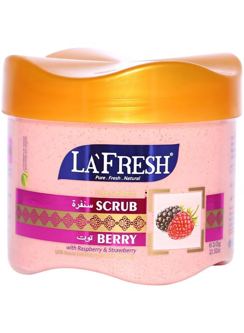 LA FRESH Mixed Berry Deep Exfoliating Face & Berry Scrub 610gm - Image 1