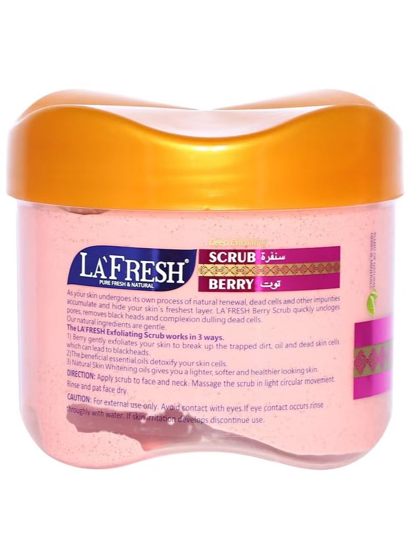 LA FRESH Mixed Berry Deep Exfoliating Face & Berry Scrub 610gm - Image 2