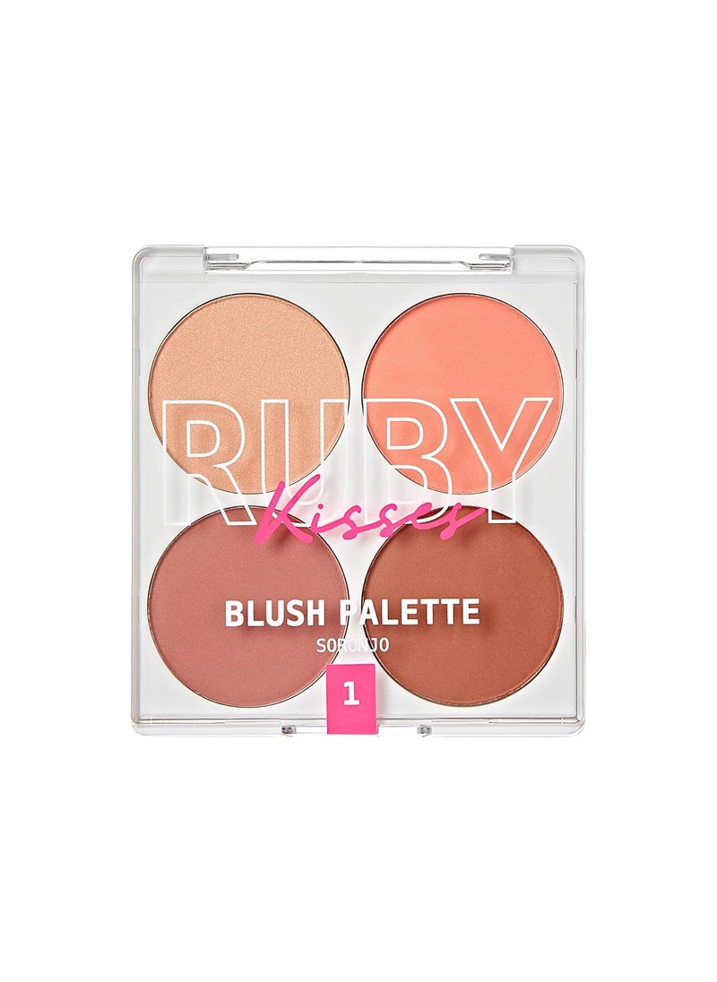 Ruby Kisses - Ruby Kisses Bare Blusher Sweet Cheeks Palette Baring Bare - Image 1