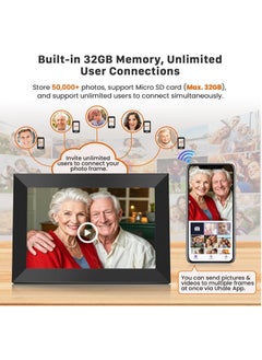 AL RAID 10.1 Inch WiFi Digital Picture Frame 1280x800 HD IPS Touch Screen, Electronic Smart Photo Frame with 32GB Storage, Auto-Rotate, Instantly Share Photos/Videos via Uhale App from Anywhere  - Image 4