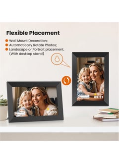AL RAID 10.1 Inch WiFi Digital Picture Frame 1280x800 HD IPS Touch Screen, Electronic Smart Photo Frame with 32GB Storage, Auto-Rotate, Instantly Share Photos/Videos via Uhale App from Anywhere  - Image 5