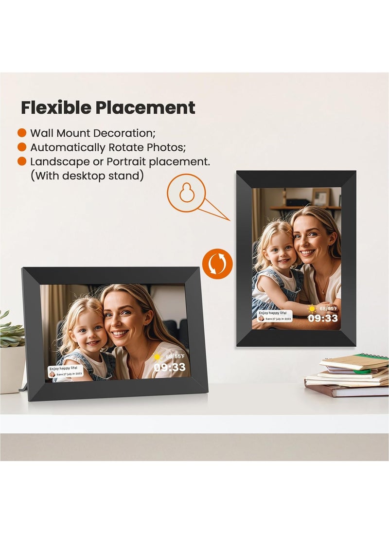 AL RAID - 10.1 Inch WiFi Digital Picture Frame 1280x800 HD IPS Touch Screen, Electronic Smart Photo Frame with 32GB Storage, Auto-Rotate, Instantly Share Photos/Videos via Uhale App from Anywhere - Image 1