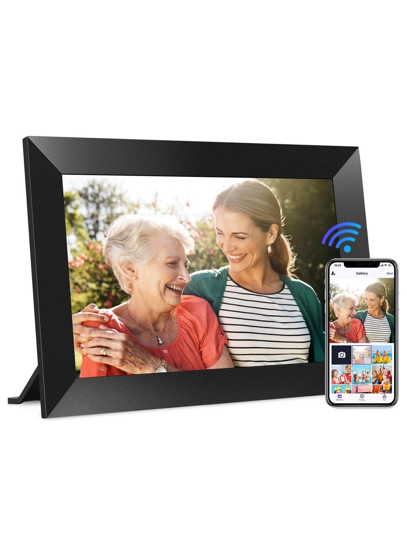 AL RAID 10.1 Inch WiFi Digital Picture Frame 1280x800 HD IPS Touch Screen, Electronic Smart Photo Frame with 16GB Storage, Auto-Rotate, Instantly Share Photos/Videos via Uhale App from Anywhere