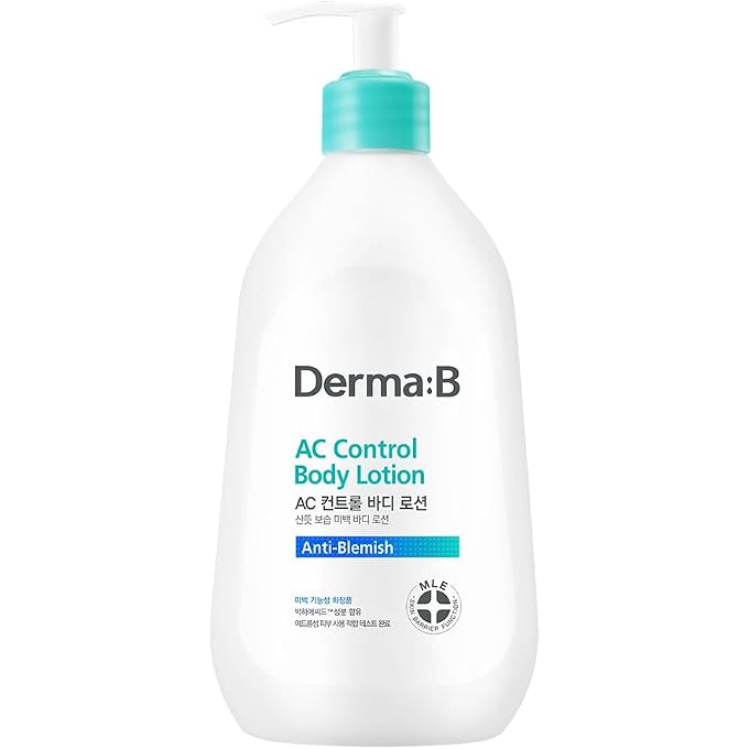 derma b | AC Control Body Lotion | Moisturizer for Anti-Blemish & Pimples | Water-Oil Control | Hypoallergenic Solution for All Skin Types | Body Cream for Soothing & Refreshing | 13.52 fl oz (400ml) - Image 1