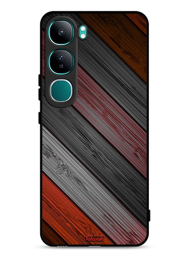 Tolwak vivo Y300 5G Protective Case Cover Colored Wooden Pattern - Image 1