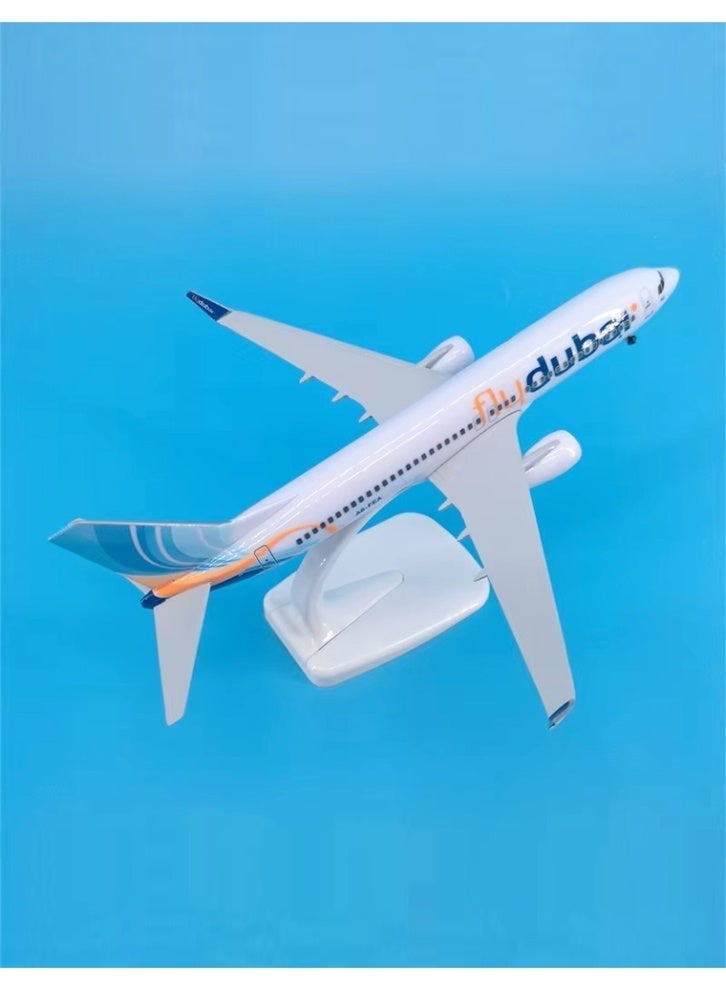 نموذج طائرة فلاي دبي B-737، نموذج طائرة معدني ثابت، ألعاب نموذج طائرة 16 سم - Image 4