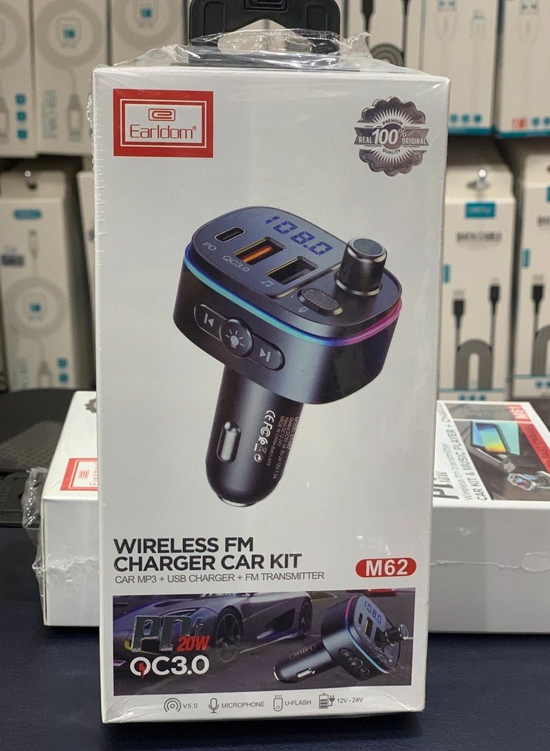 Earldom Wireless Fm Charger Car Kit - Image 1