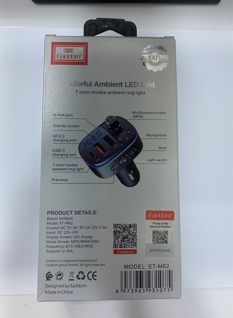 Earldom Wireless Fm Charger Car Kit - Image 3