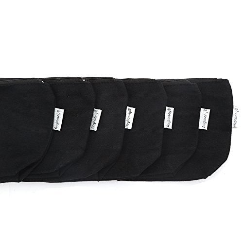 Augbunny 100% Cotton 12oz Canvas Zipper Cosmetic Makeup Jewlery Pouch Coin Cash Purse Change Holder 6-pack - Image 3