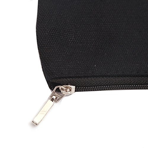 Augbunny 100% Cotton 12oz Canvas Zipper Cosmetic Makeup Jewlery Pouch Coin Cash Purse Change Holder 6-pack - Image 4