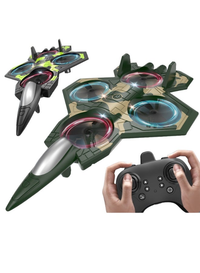 ZESITH Remote Control Glider Aircraft, Altitude Hold Foam Flying Toy with Dual Batteries for Kids Boys - Green - Image 3