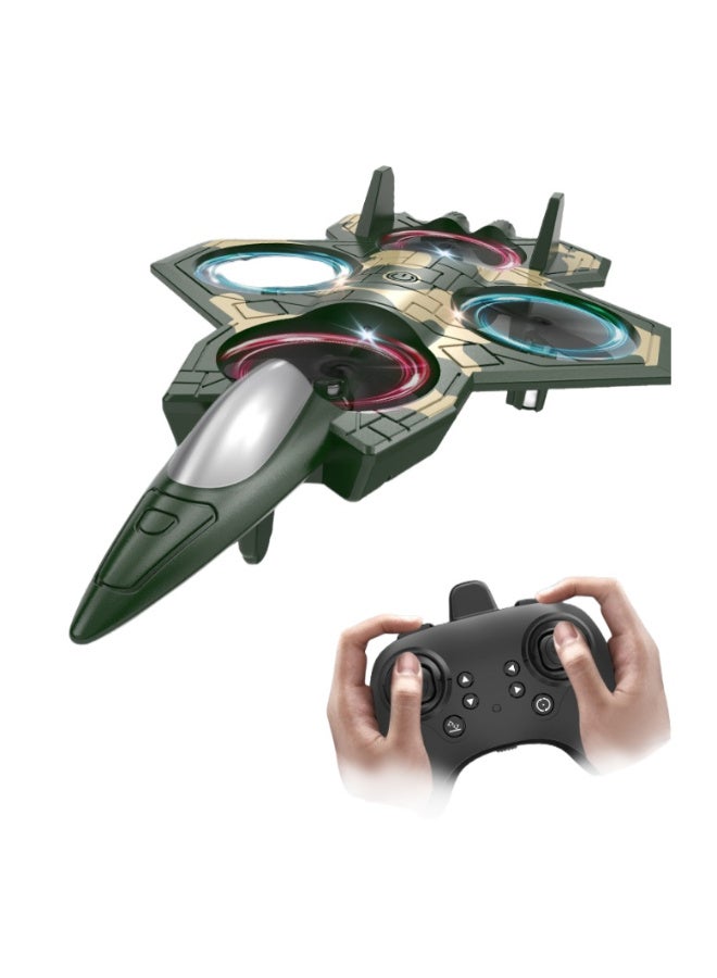 ZESITH Remote Control Glider Aircraft, Altitude Hold Foam Flying Toy with Dual Batteries for Kids Boys - Green - Image 2