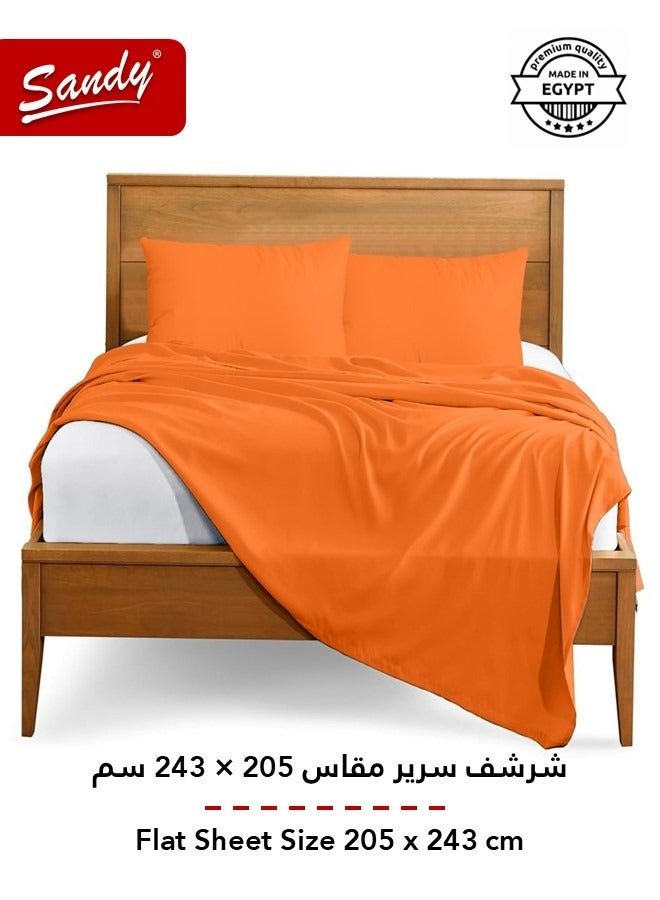 ساندي طقم شرشف سرير ساندي فاخر بجودة الفنادق مع أغطية وسادة، طقم من 3 قطع، شديد النعومة وجيد التهوية وبارد, مقاس دبل مفرد ونص 243 × 205 سم, برتقالي - Image 3
