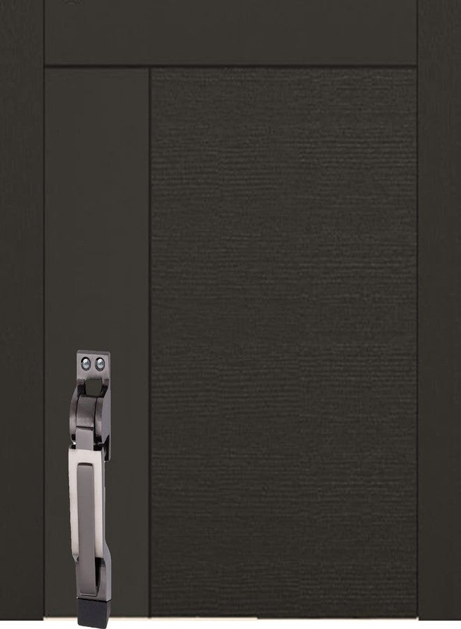 Atom Door Stopper | Kickdown Door Stop with One Touch | Adjustable Height & Rubber Tip 1.5 Inches, Door Stops (Black Silver Finish, DS002), Pack of 2 - Image 4