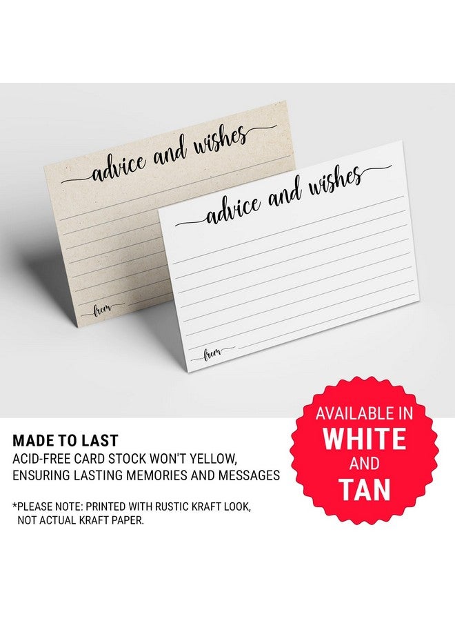 321 دن بطاقات النصائح والتمنيات المصنوعة في الولايات المتحدة الأمريكية، مقاس 4 × 6، كرافت تان، فارغة، تمنيات جيدة لحفلات الزفاف، السيد والسيدة، تقاعد استحمام الطفل، كلمات الحكمة، حزمة من 50 - Image 4