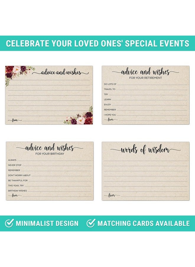 321 دن بطاقات النصائح والتمنيات المصنوعة في الولايات المتحدة الأمريكية، مقاس 4 × 6، كرافت تان، فارغة، تمنيات جيدة لحفلات الزفاف، السيد والسيدة، تقاعد استحمام الطفل، كلمات الحكمة، حزمة من 50 - Image 5