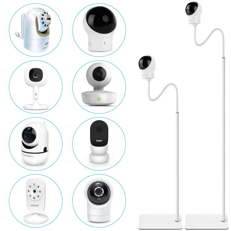 iTODOS 68.8" Adjustable Height Baby Monitor Floor Stand Holder for Owlet,Infant Optics DXR-8 Pro,Eufy Spaceview/Spaceview Pro/Spaceview S,Nanit Pro,Motorola Baby Monitor and Cameras with 1/4 Screw Mount - Image 1