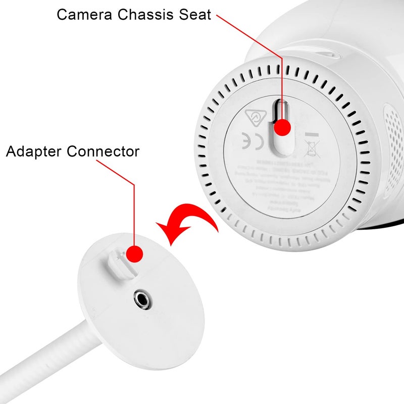 iTODOS 68.8" Adjustable Height Baby Monitor Floor Stand Holder for Owlet,Infant Optics DXR-8 Pro,Eufy Spaceview/Spaceview Pro/Spaceview S,Nanit Pro,Motorola Baby Monitor and Cameras with 1/4 Screw Mount - Image 3