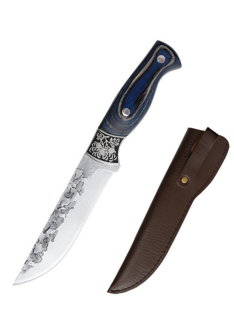 40Cr13 Steel Multi-Purpose Knife With Carved Steel Head, Butchering and Cutting Knife Hand Knife