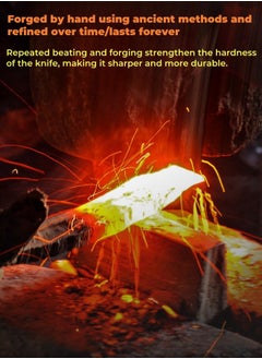 Browning 40Cr13 Steel Multi-Purpose Knife With Carved Steel Head, Butchering and Cutting Knife Hand Knife  - Image 5
