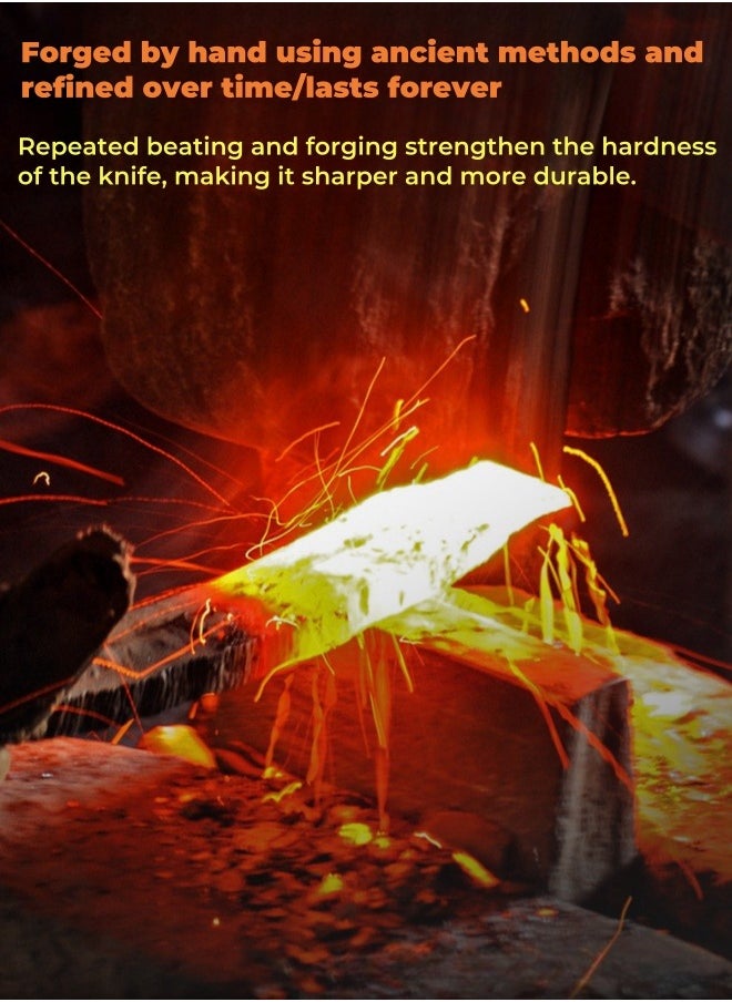 Browning 40Cr13 Steel Multi-Purpose Knife With Carved Steel Head, Butchering and Cutting Knife Hand Knife  - Image 5