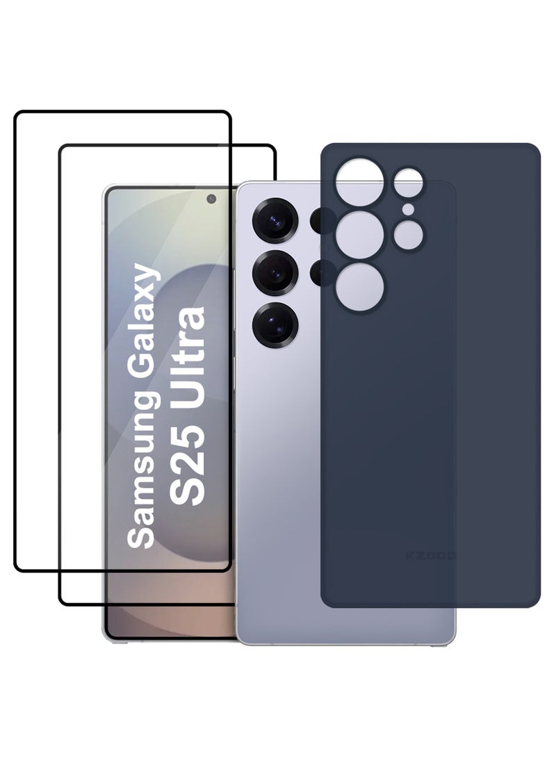 CATANES 3Packs Case for Galaxy S25 Ultra Air Skin Case All Around Full Protection Ultra Slim 0.3mm Thickness 4g Feather Weight with Two 3D Screen Protector- Blue - Image 1