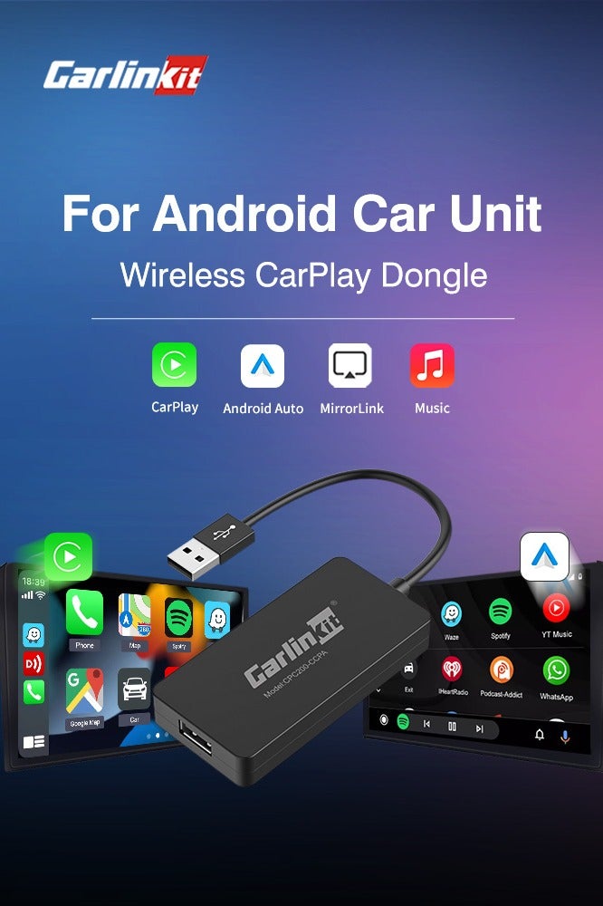 Carlinkit CCPA Wireless CarPlay Dongle Wireless Android Auto adapter Mirror For Modify Android 4.4 Version Screen Car Ariplay Mirroring Dongle Youtube Netflix video GPS Map Siri Google WiFi - Image 1