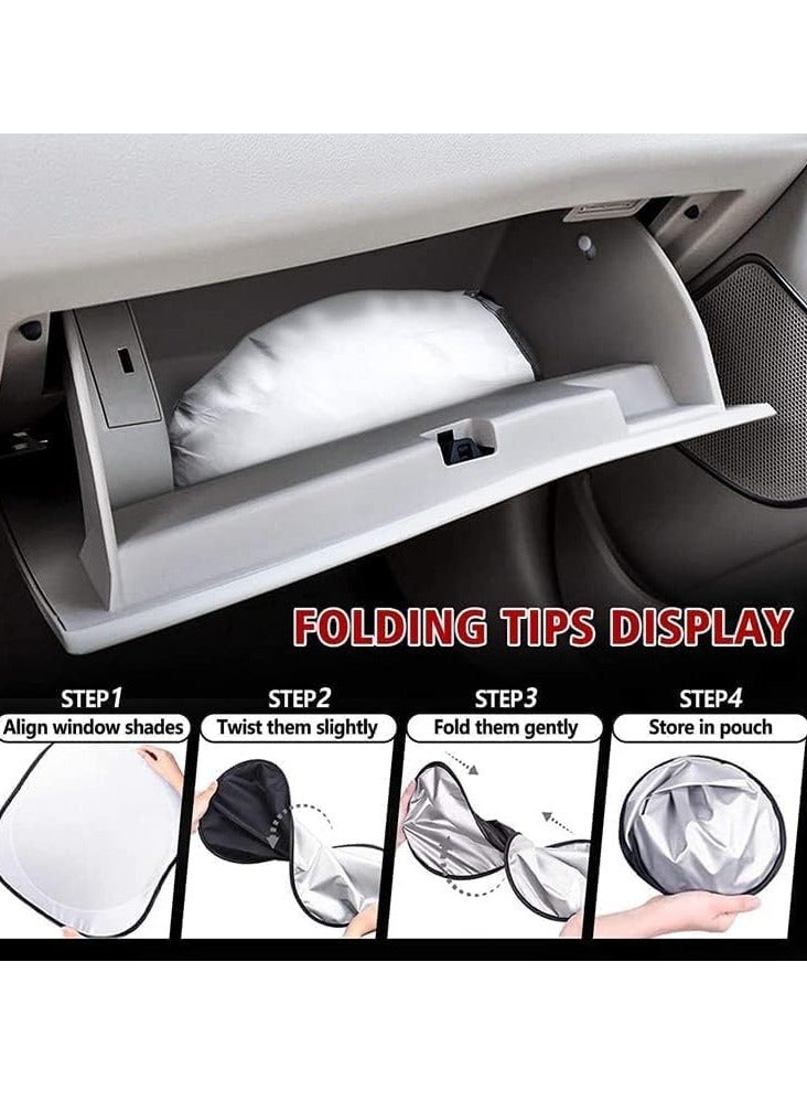 ECVV Car Windshield Sunshade with Storage Pouch Car Sun shade in Multiple Sizes Foldable 240T Material for Sun heat and UV rays protection Car interior accessories 59x29 Inch Standard - Image 4