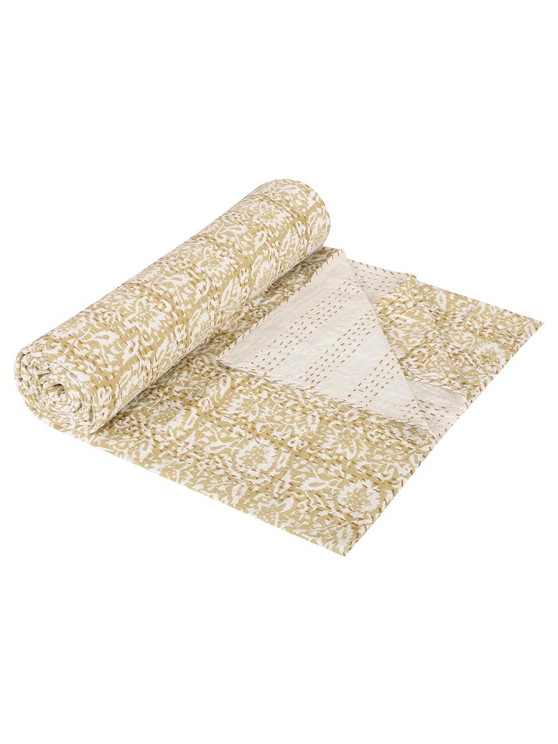 BOHEKANT Handicraft Cotton Hand Embroidery Kantha Quilt Kantha Bed Cover Handmade Kantha Bedspread Kantha Blanket Throw20 King - Image 5