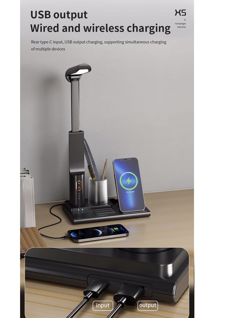 X5 Table Lamp with Wireless Charging - Image 2