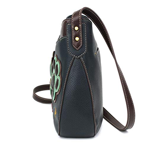 CHALA Crescent Crossbody Women Shoulder Purse with Adjustable Strap - Paw Print - navy - Image 3