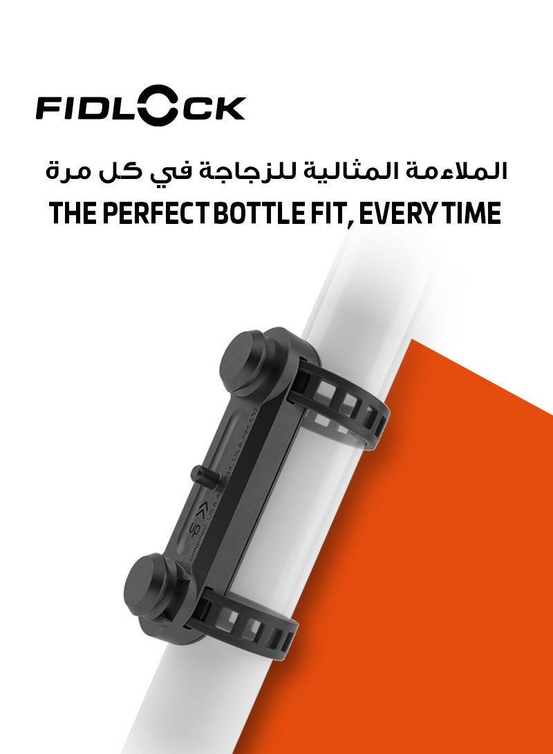 FIDLOCK Universal Magnetic-Mechanical Bottle Holder Base | Twist Uni Base with Cable Ties | Fits 28–62 mm Bike Tubes | Strong Non-Slip Mount for All Twist Modules | 7 x 2.5 x 1.5 cm - Image 2