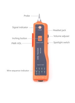 igeekwell Wire Tracker RJ45 RJ11 Finder for Telephone Network Wire Lan Cable for Line DC Detecting/Anode/Cathode Determination Diagnose Tone Networking Tool with Crystal Head  - Image 2