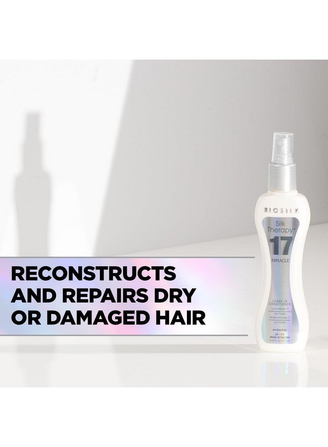 بيوسيلك بلسم سيلك ثيرابي ميراكل 17، يُترك على الشعر، يُعيد بناء الشعر الجاف والتالف، خالي من الكبريتات والبارابين والقسوة، 5.64 أونصة - Image 3