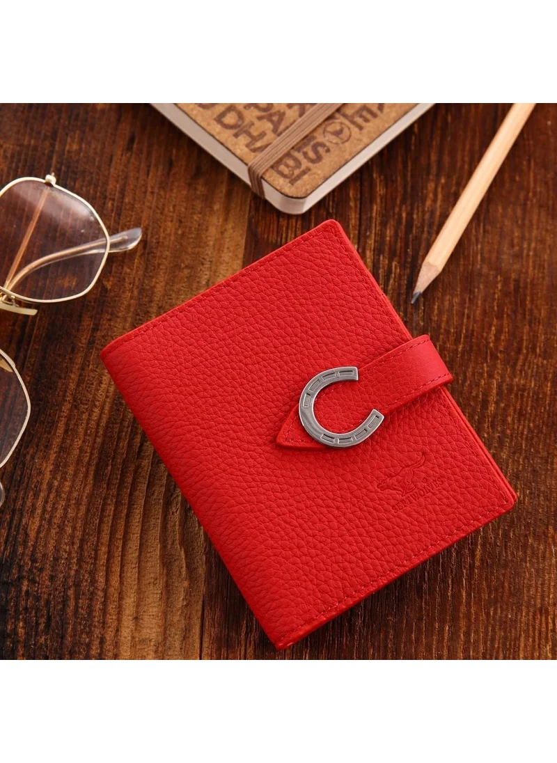 ستب وولفز Leather Metal Detailed Women's Card Holder and Wallet