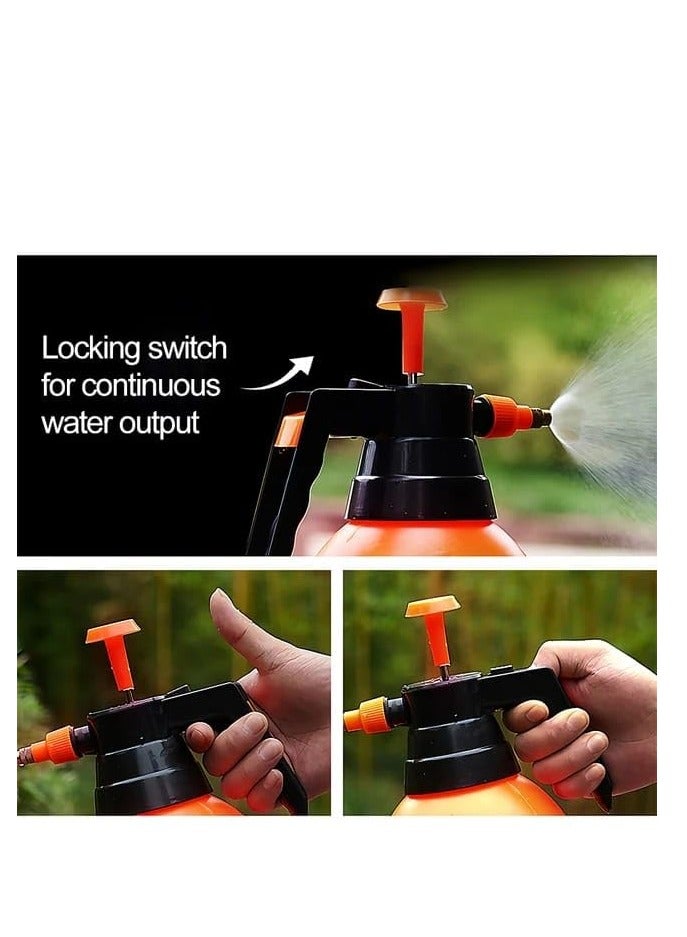 رشاش مياه حديقة زون، رشاش يدوي بمضخة ضغط (2 لتر)، صمام أمان، فوهة قابلة للتعديل للمنزل، الحديقة، السيارة، للاستخدام الداخلي والخارجي - Image 5