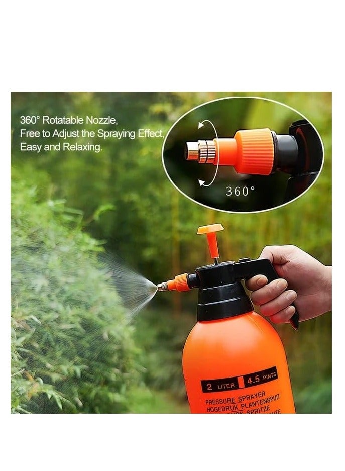 رشاش مياه حديقة زون، رشاش يدوي بمضخة ضغط (2 لتر)، صمام أمان، فوهة قابلة للتعديل للمنزل، الحديقة، السيارة، للاستخدام الداخلي والخارجي - Image 4
