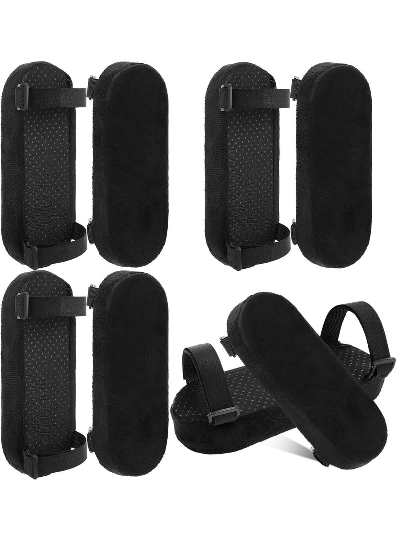 Relex 8PCS Extra Thick Chair Armrest Cushions, Ergonomic Elbow Pillow  with Memory Foam armrest Pads, Armrest Pads Pressure Relief for Office Chair Gaming Chair Armrest (Black) - Image 1