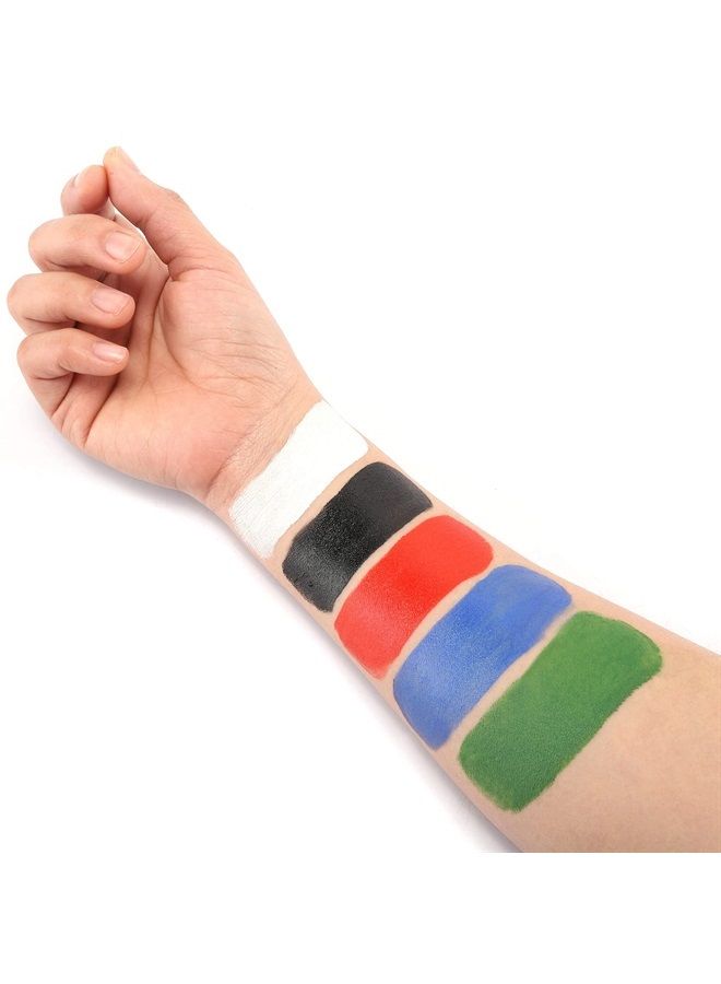 CCbeauty Green Witch Face Paint Stick,Face Painting Kit,Non Toxic SFX Makeup Monster Anime Halloween Costume Cosplay,Professional FX Body Paint Kit,Full Coverage Painting Foundation With Makeup Sponge - Image 1