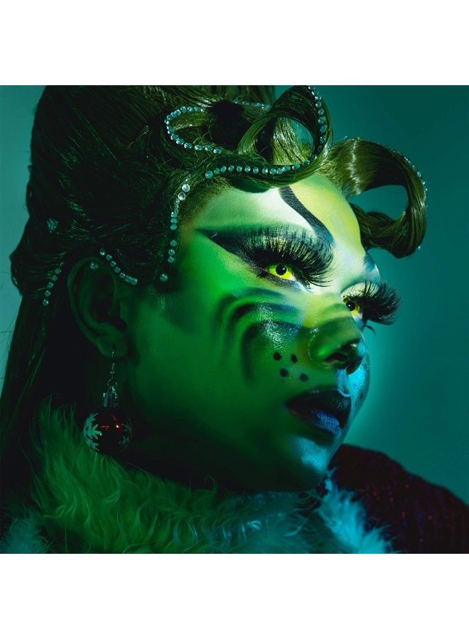 CCbeauty Green Witch Face Paint Stick,Face Painting Kit,Non Toxic SFX Makeup Monster Anime Halloween Costume Cosplay,Professional FX Body Paint Kit,Full Coverage Painting Foundation With Makeup Sponge - Image 2