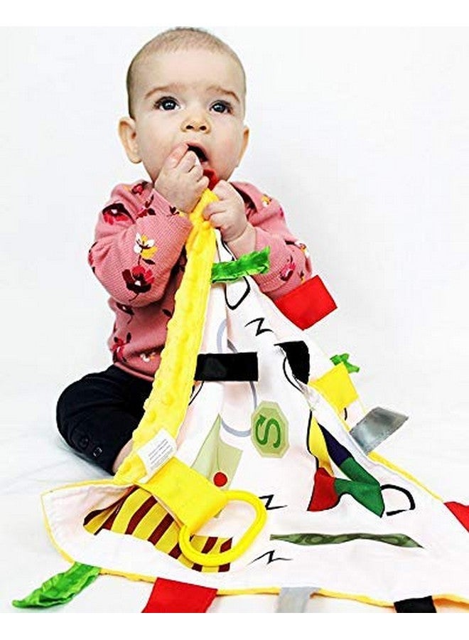 The Learning Lovey Baby Jack & Co 14x18” Wizard Lovey Tag Toys for Babies - Muggles - House Colors - Learn Wizardry - Soft & Safe - Learn Shapes & Colors - Ideal Baby Toy & Baby Gift - BPA Free w/Stroller Clip - Image 5