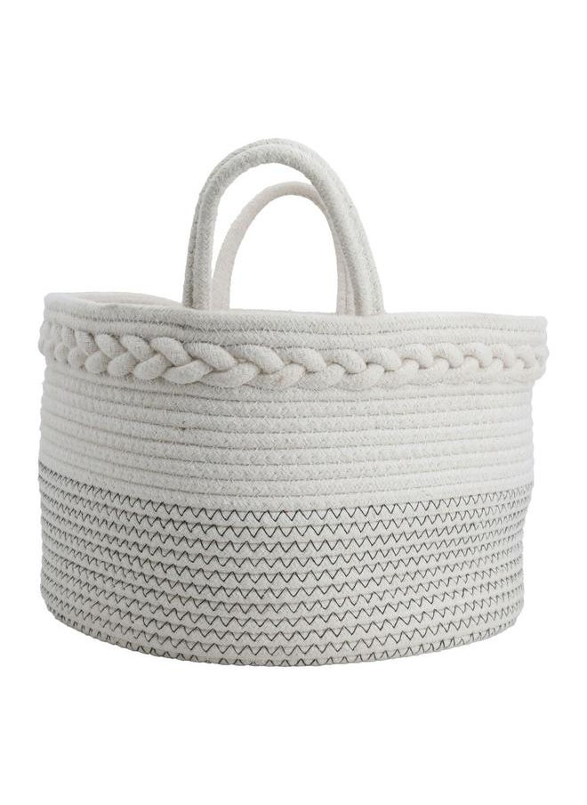 Alsaif Cotton Baskets Set 3 Pieces White  - Image 2