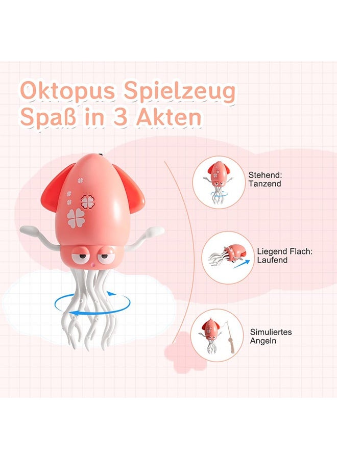 هاهاهاي لعبة الأخطبوط الراقص السحري الكهربائي، مستكشف الأذرع الذكي، الأخطبوط التفاعلي المرح المتحرك، ألعاب راقصة زاحفة مزودة بمستشعر تلقائي للعقبات، روبوت متحرك بثمانية أرجل مع موسيقى (وردي) - Image 5