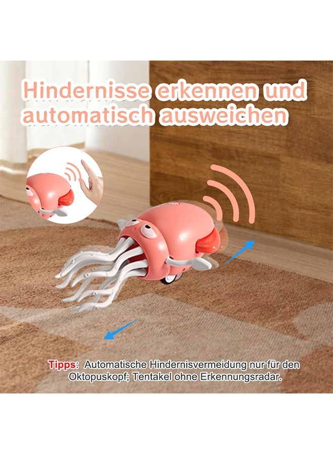 هاهاهاي لعبة الأخطبوط الراقص السحري الكهربائي، مستكشف الأذرع الذكي، الأخطبوط التفاعلي المرح المتحرك، ألعاب راقصة زاحفة مزودة بمستشعر تلقائي للعقبات، روبوت متحرك بثمانية أرجل مع موسيقى (وردي) - Image 4